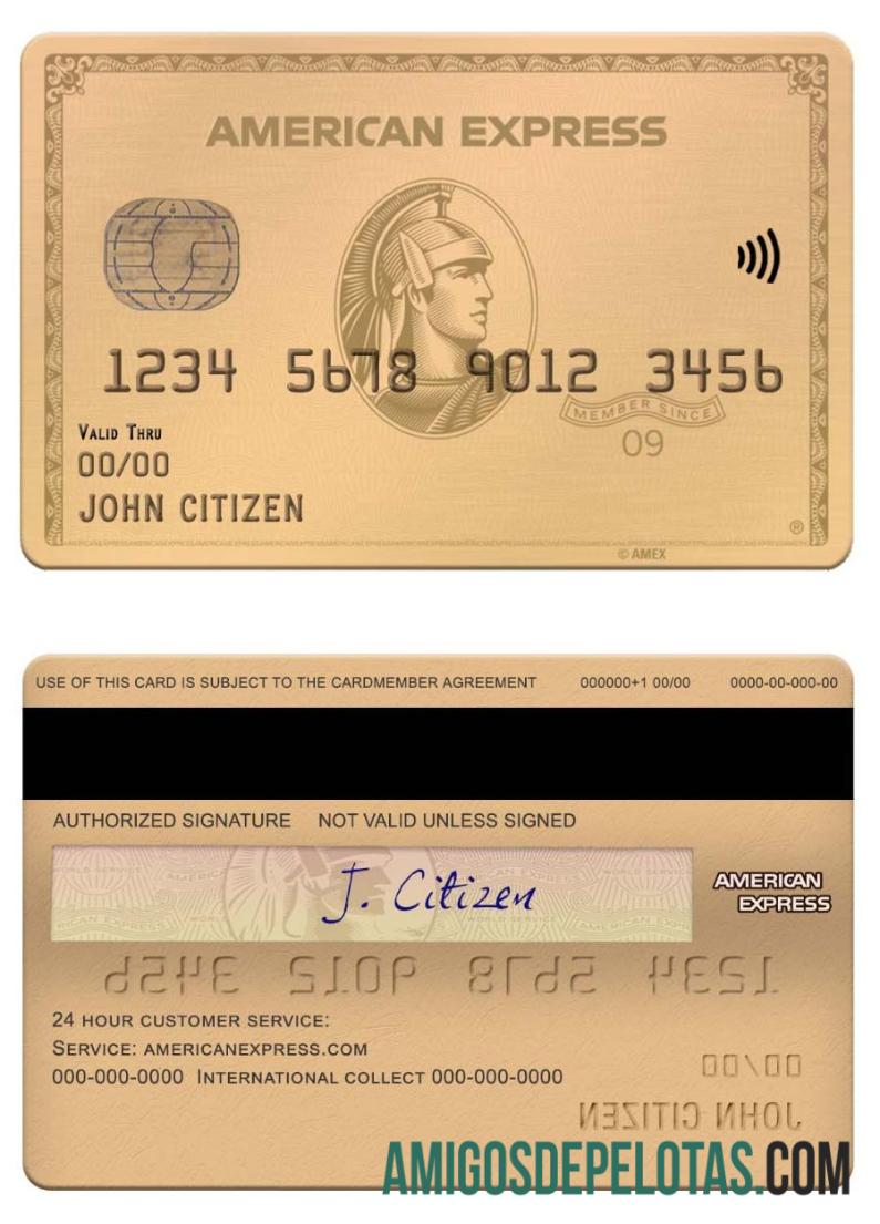 Cartão Amex Gold do Banco MOVO dos EUA exemplo